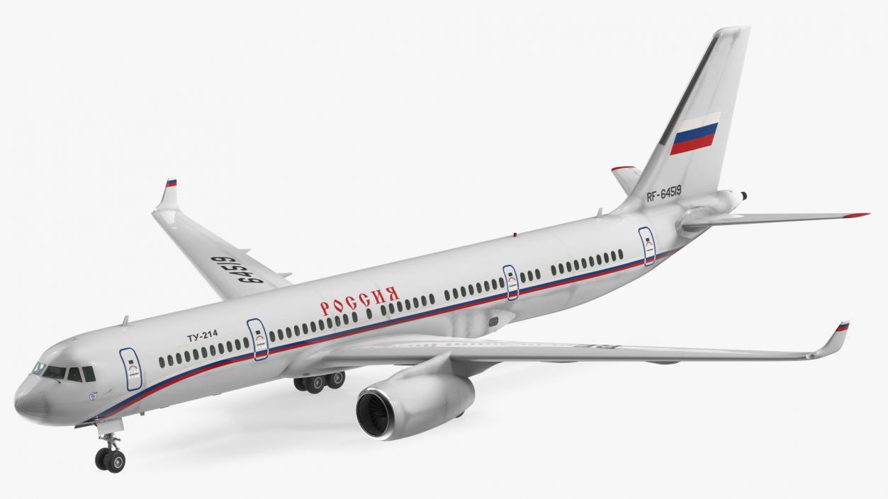 Tupolev Tu-214 Russian Government Airliner 3D