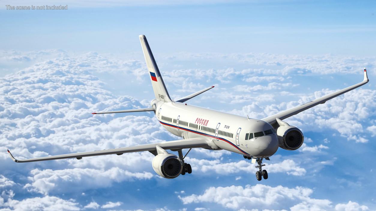 Tupolev Tu-214 Russian Government Airliner 3D