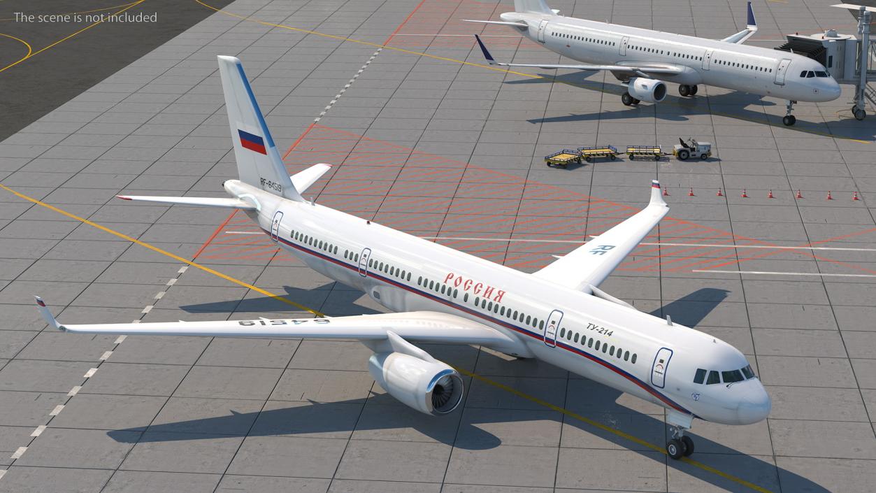 Tupolev Tu-214 Russian Government Airliner 3D