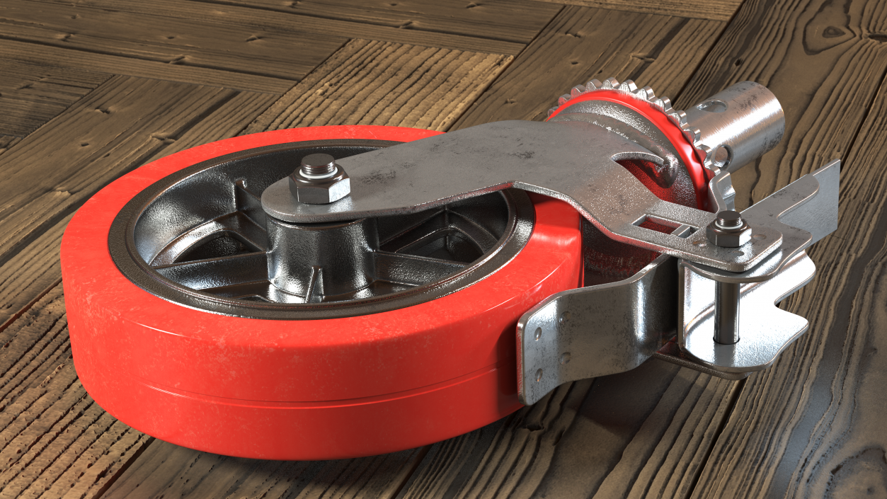 3D model Heavy Duty Swivel Caster with Brake