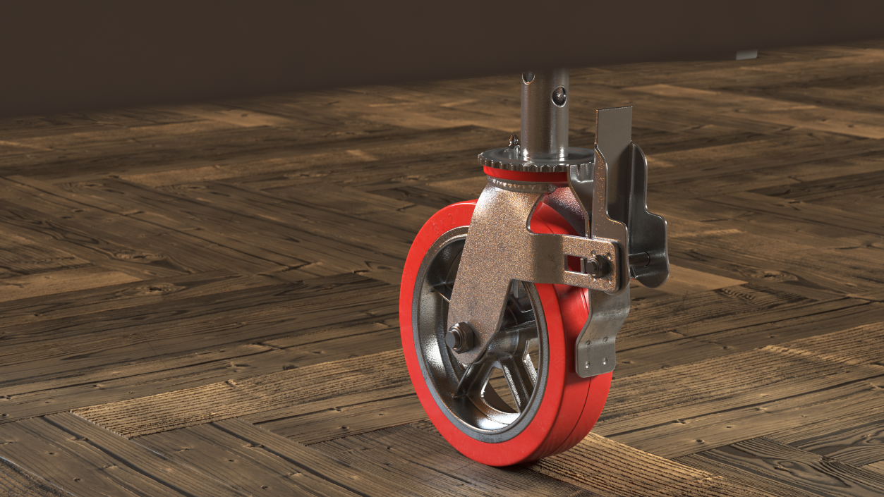 3D model Heavy Duty Swivel Caster with Brake