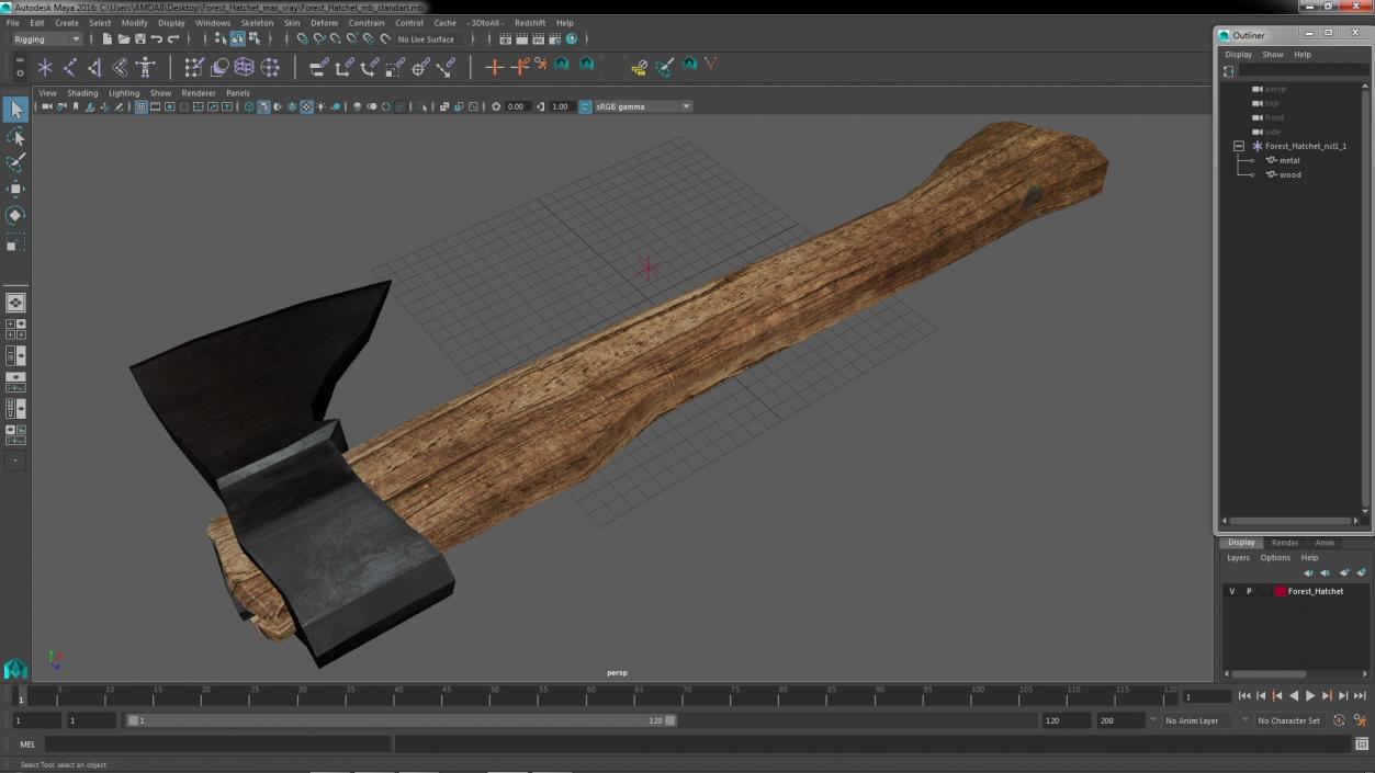 Forest Hatchet 3D model