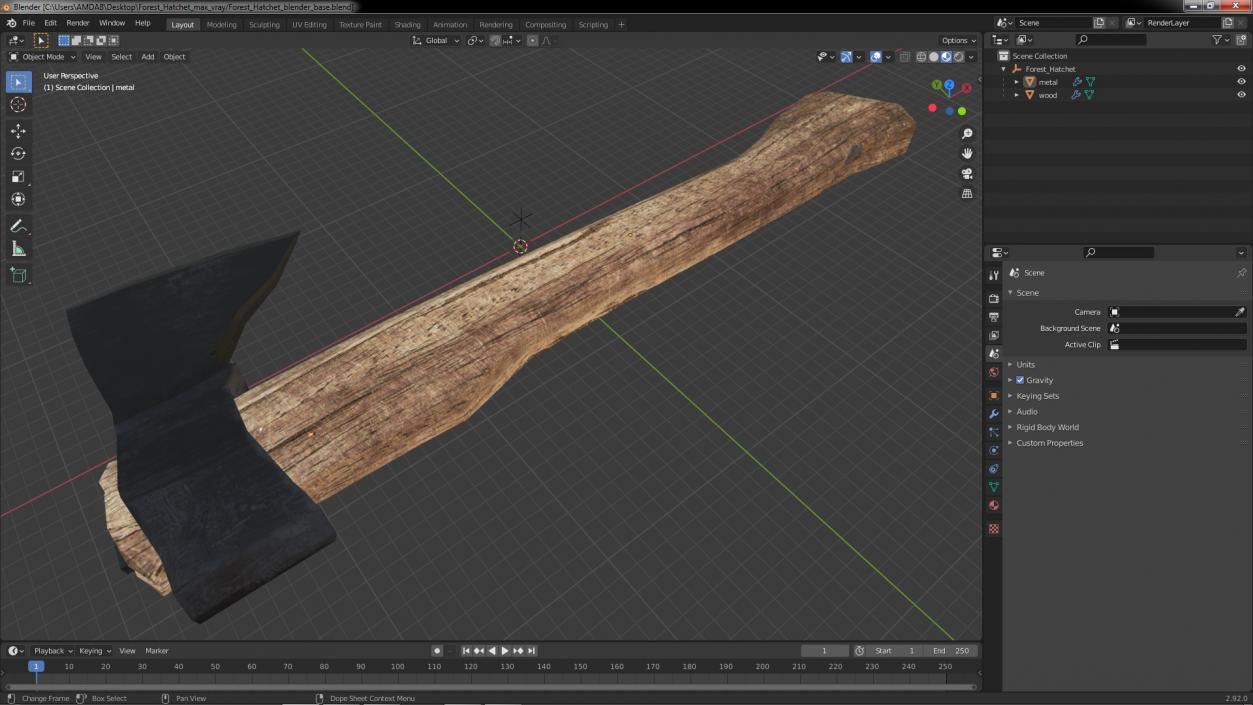 Forest Hatchet 3D model