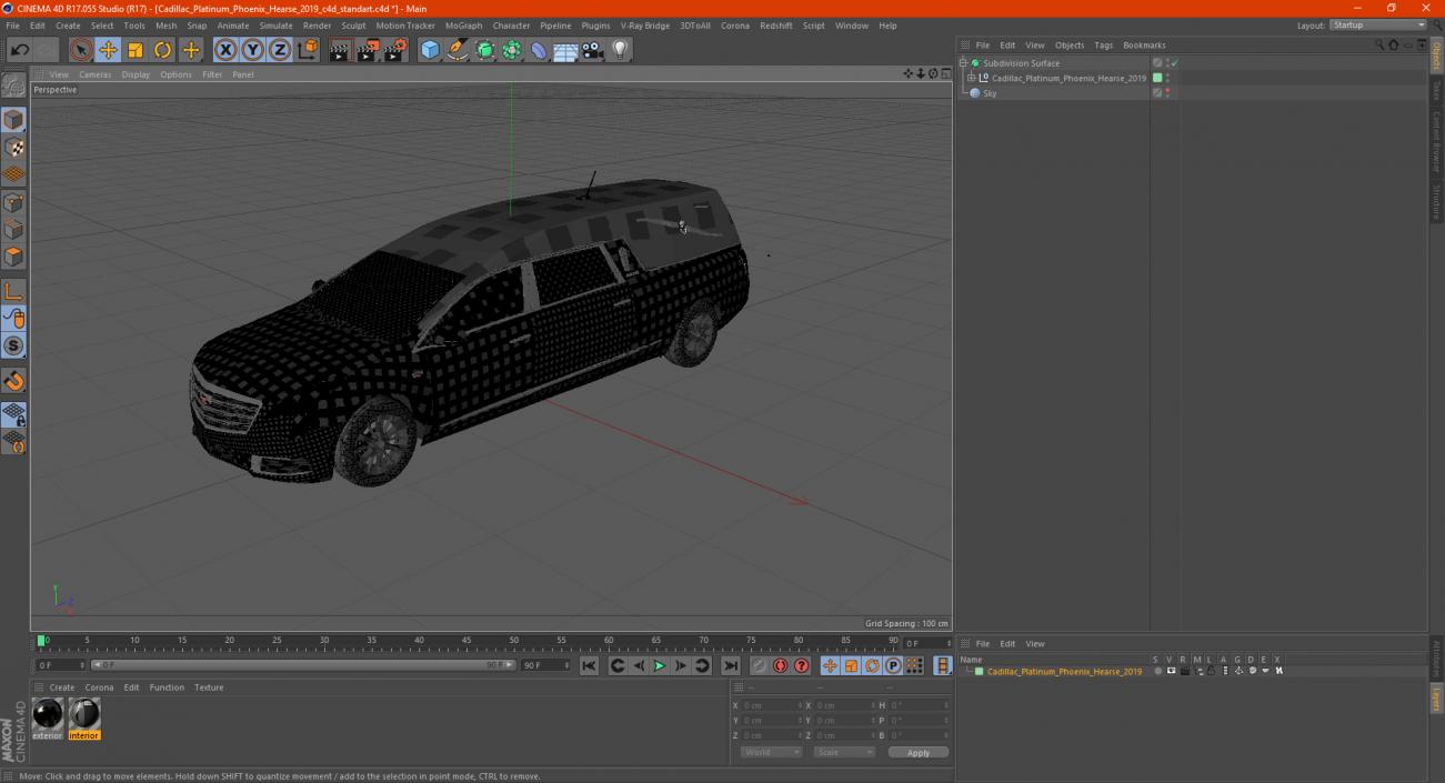 Phoenix Hearse 2019 3D model