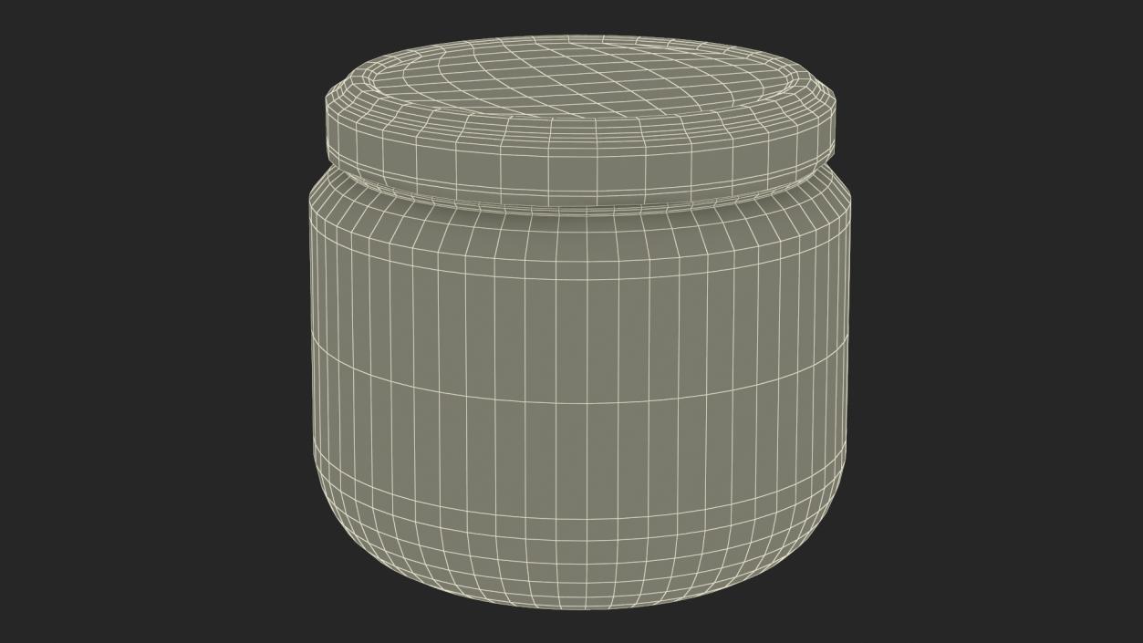 3D Glass Small Jar Empty