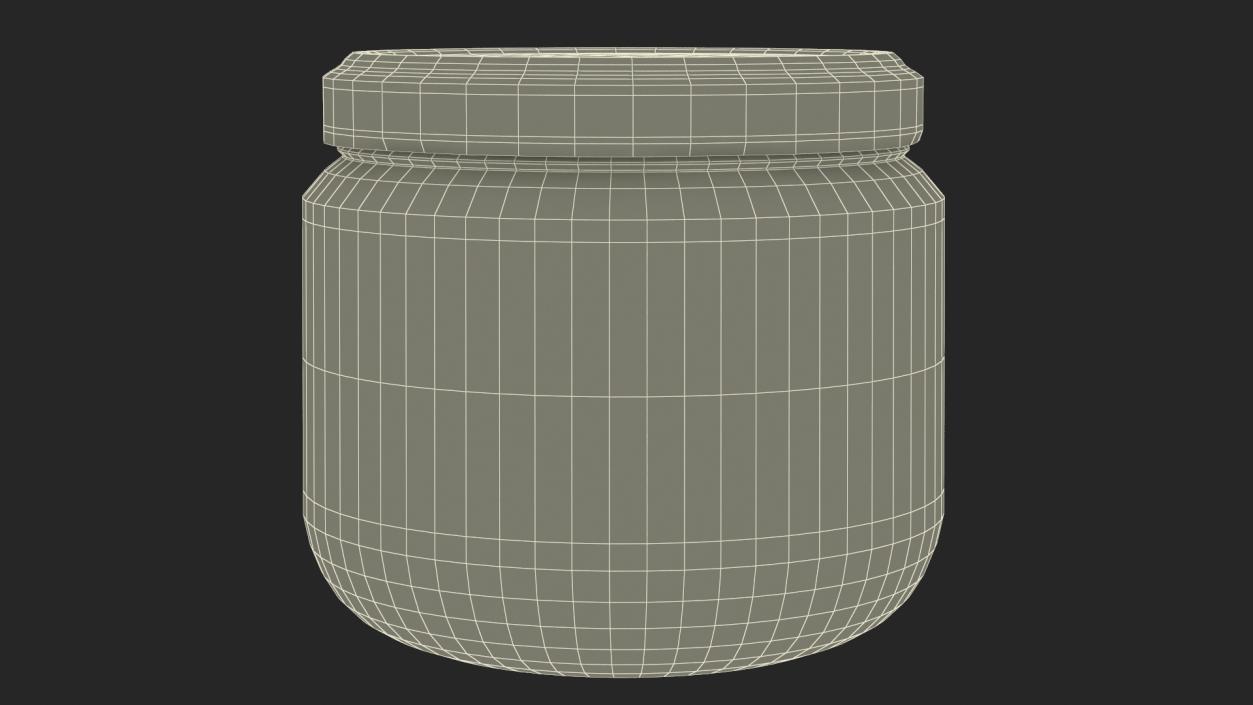 3D Glass Small Jar Empty