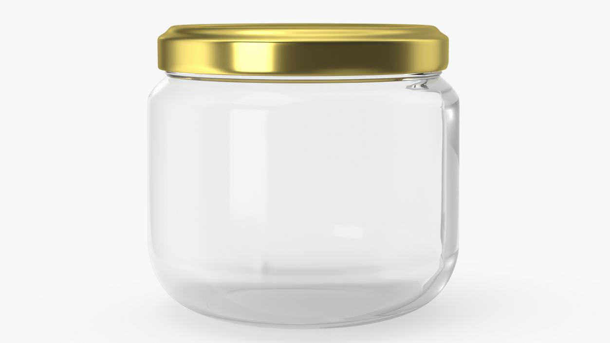 3D Glass Small Jar Empty