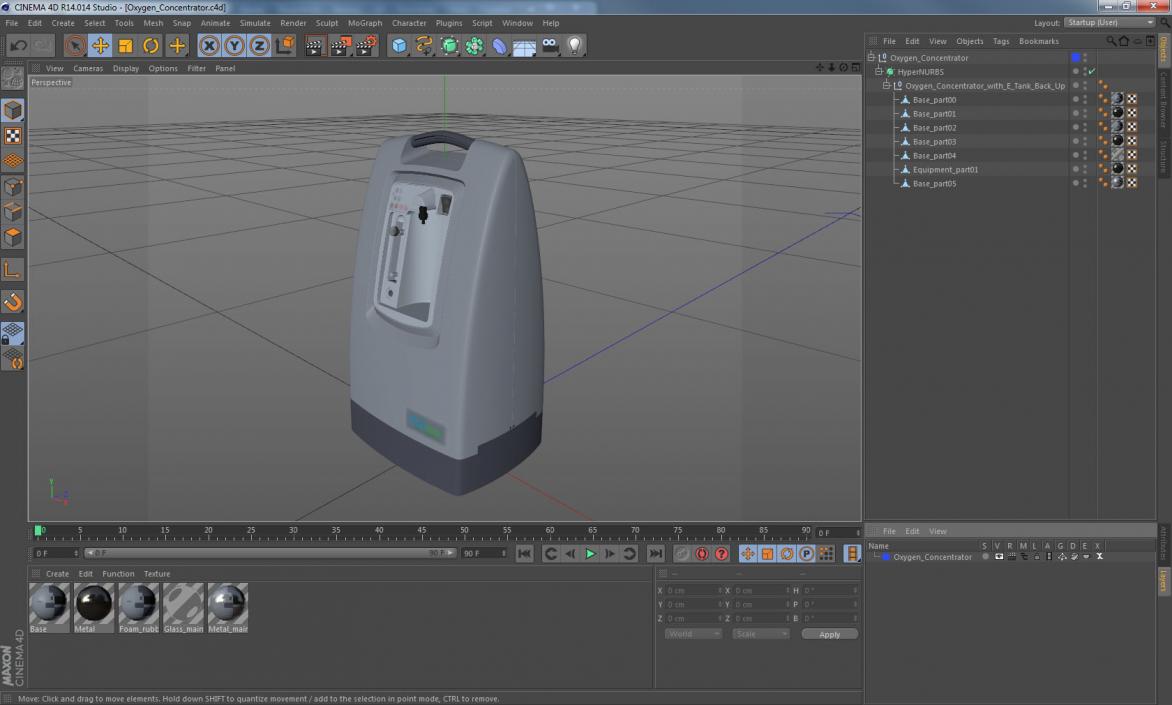 Oxygen Concentrator 3D model