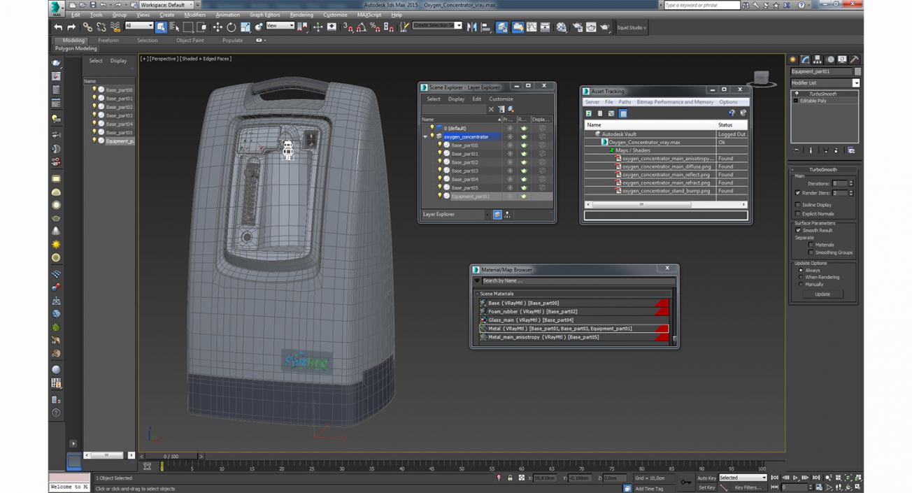 Oxygen Concentrator 3D model