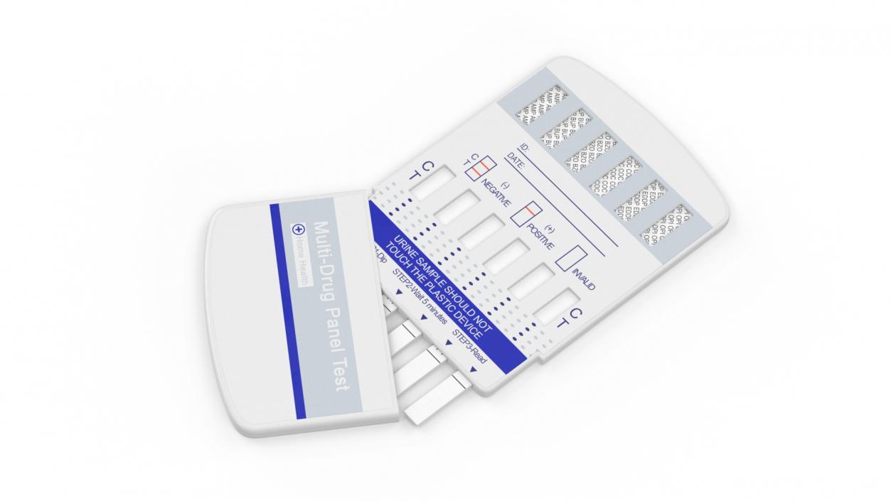 3D model One Step Drug Testing Kit Open