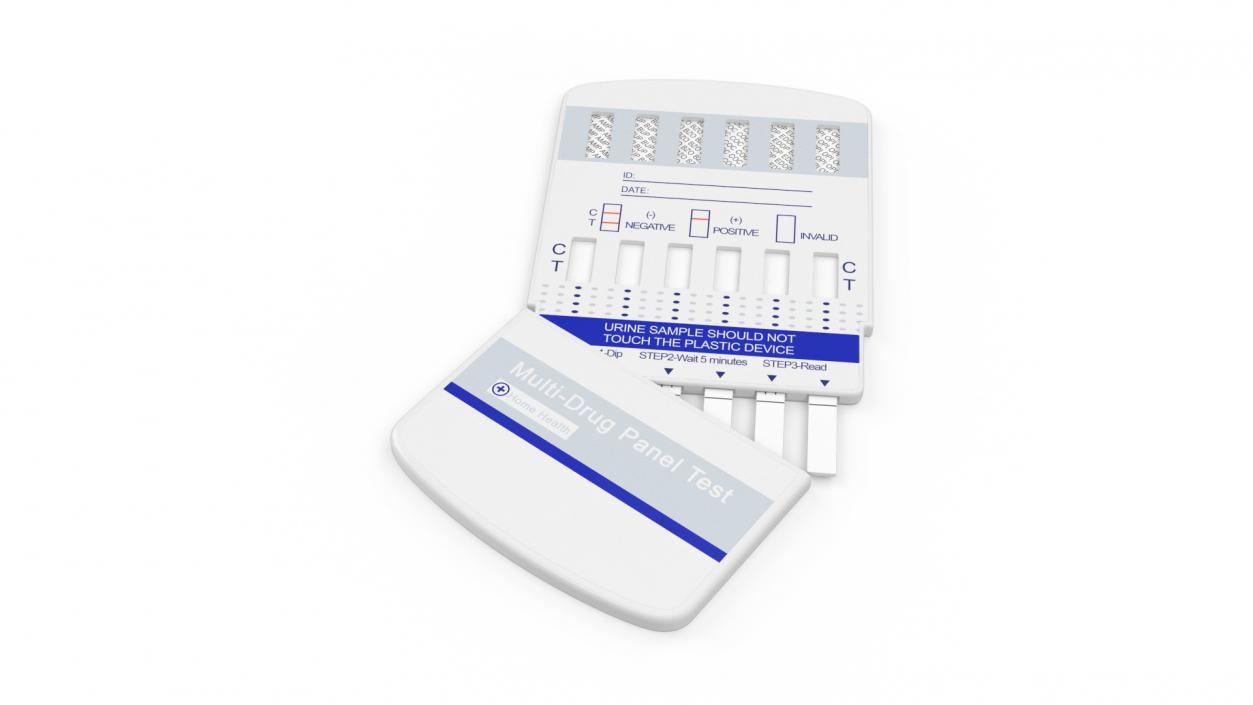 3D model One Step Drug Testing Kit Open