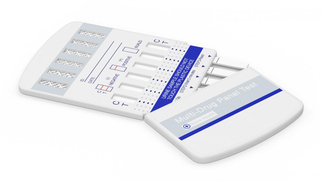 3D model One Step Drug Testing Kit Open