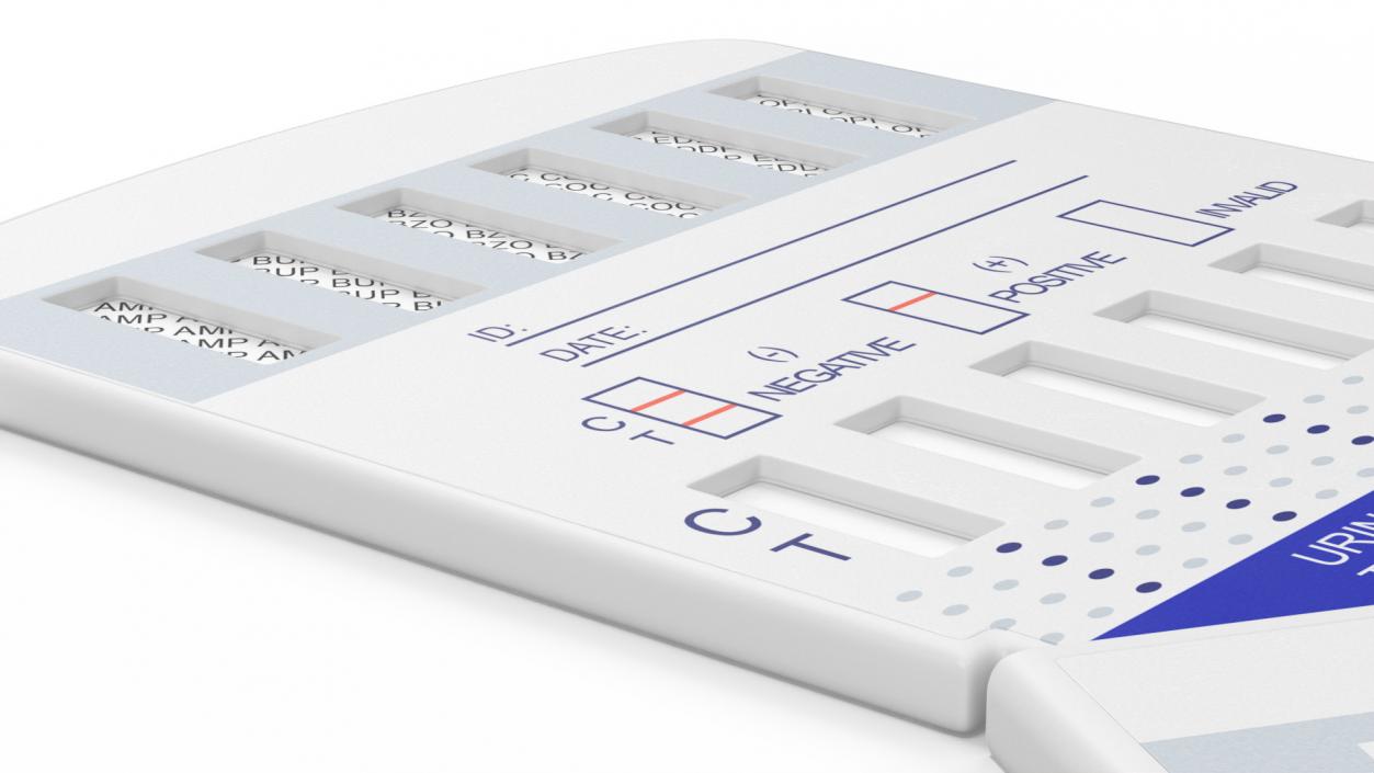 3D model One Step Drug Testing Kit Open