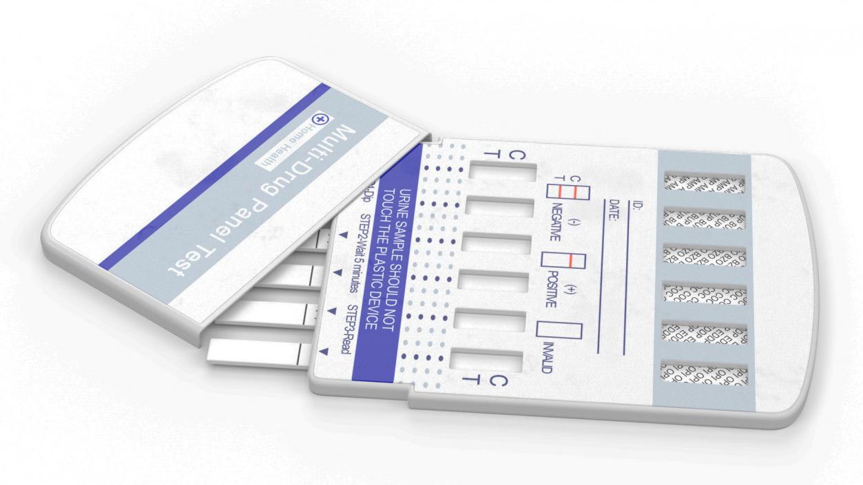 3D model One Step Drug Testing Kit Open