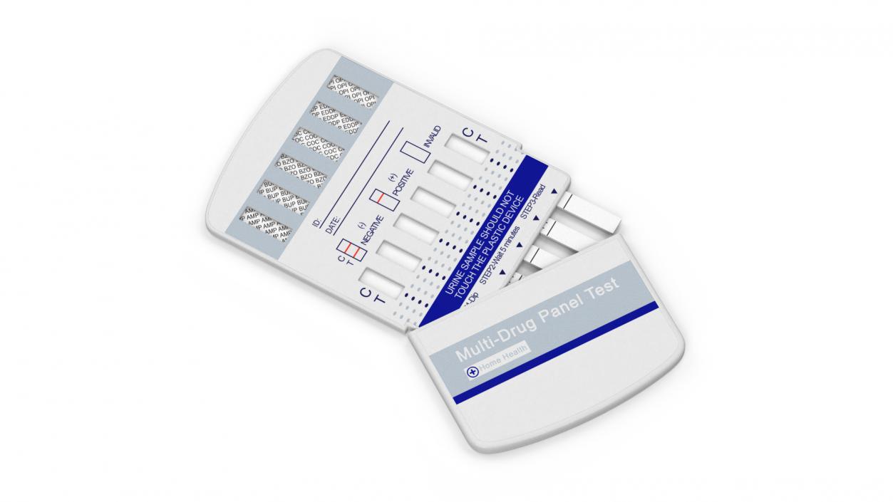 3D model One Step Drug Testing Kit Open