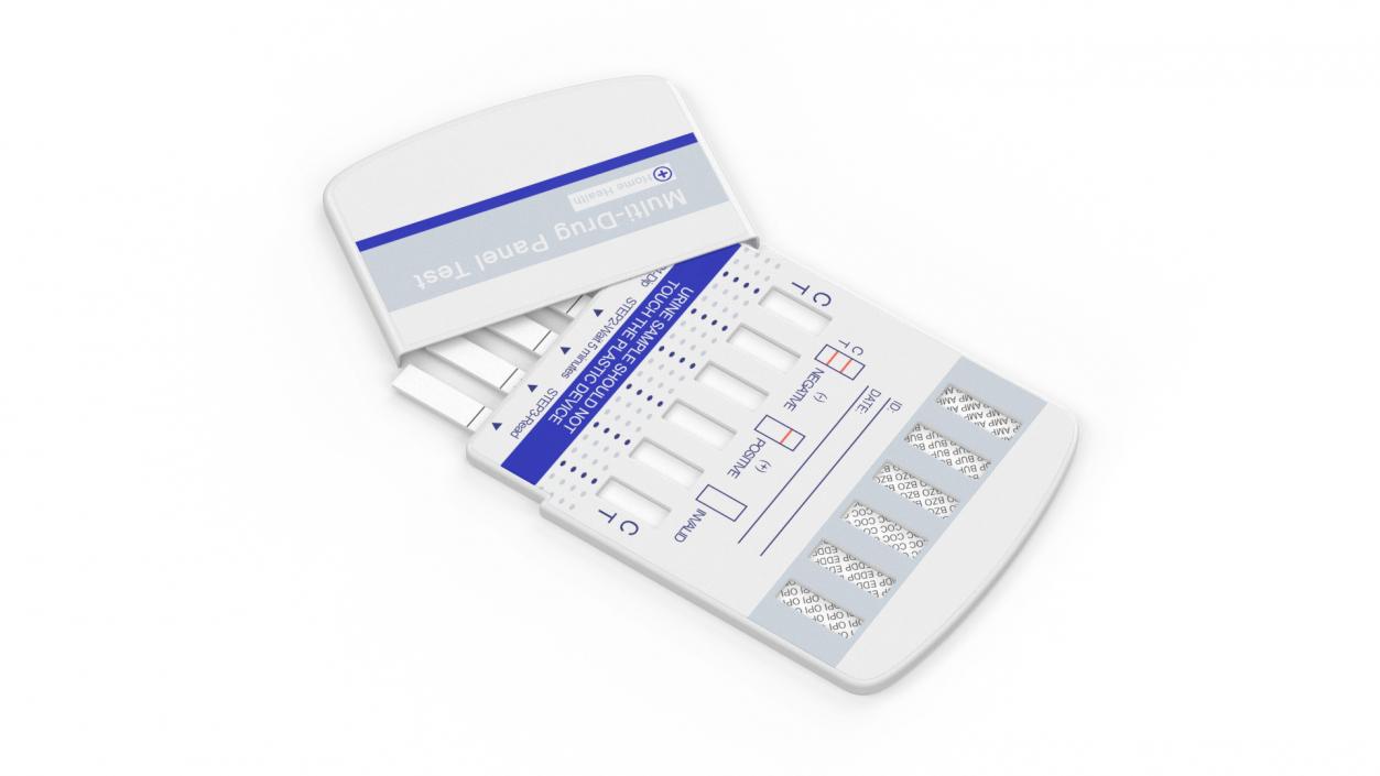 3D model One Step Drug Testing Kit Open