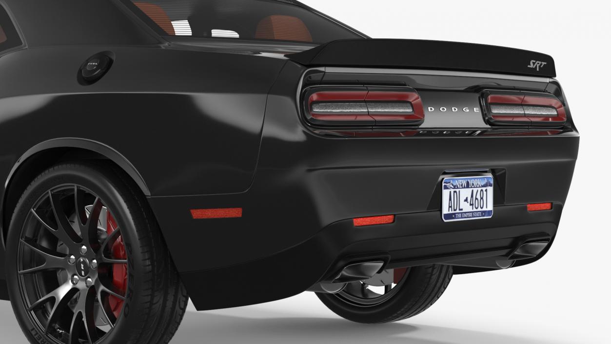 3D Dodge Challenger SRT Simple Interior