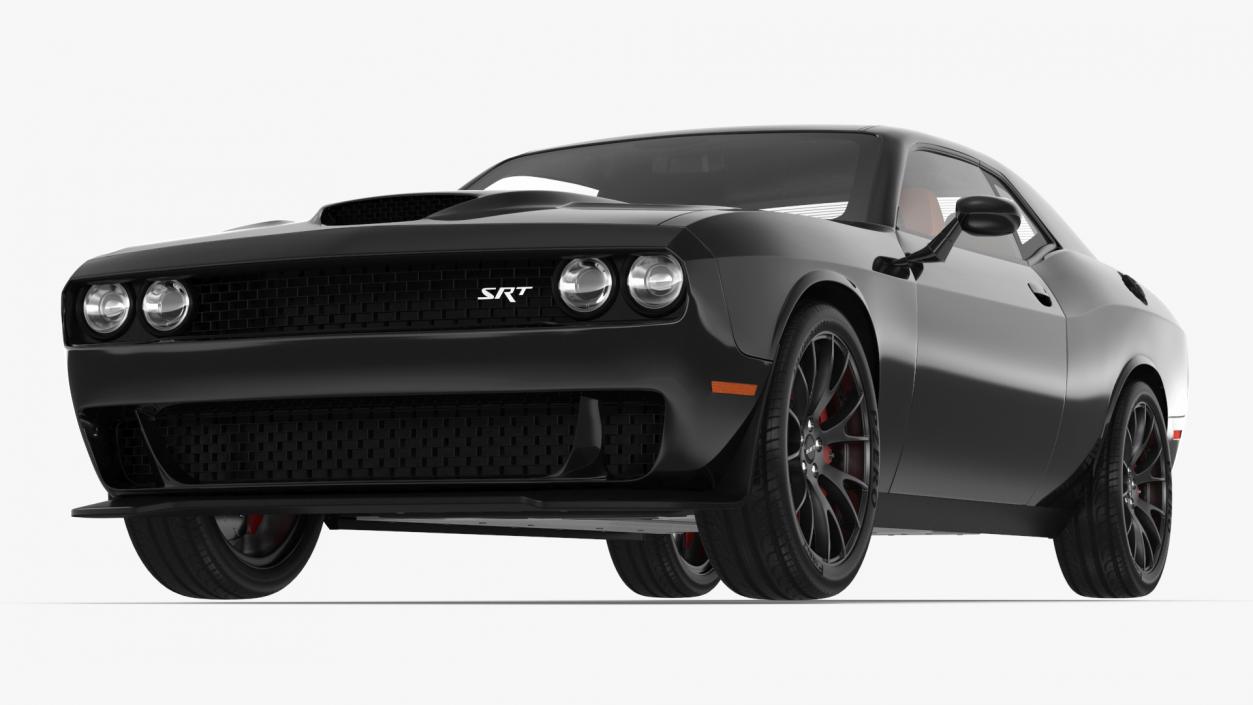 3D Dodge Challenger SRT Simple Interior