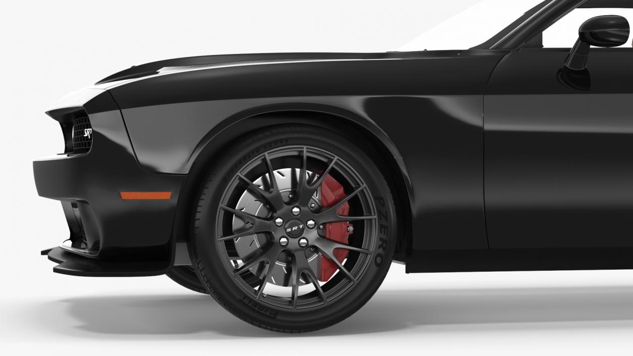 3D Dodge Challenger SRT Simple Interior