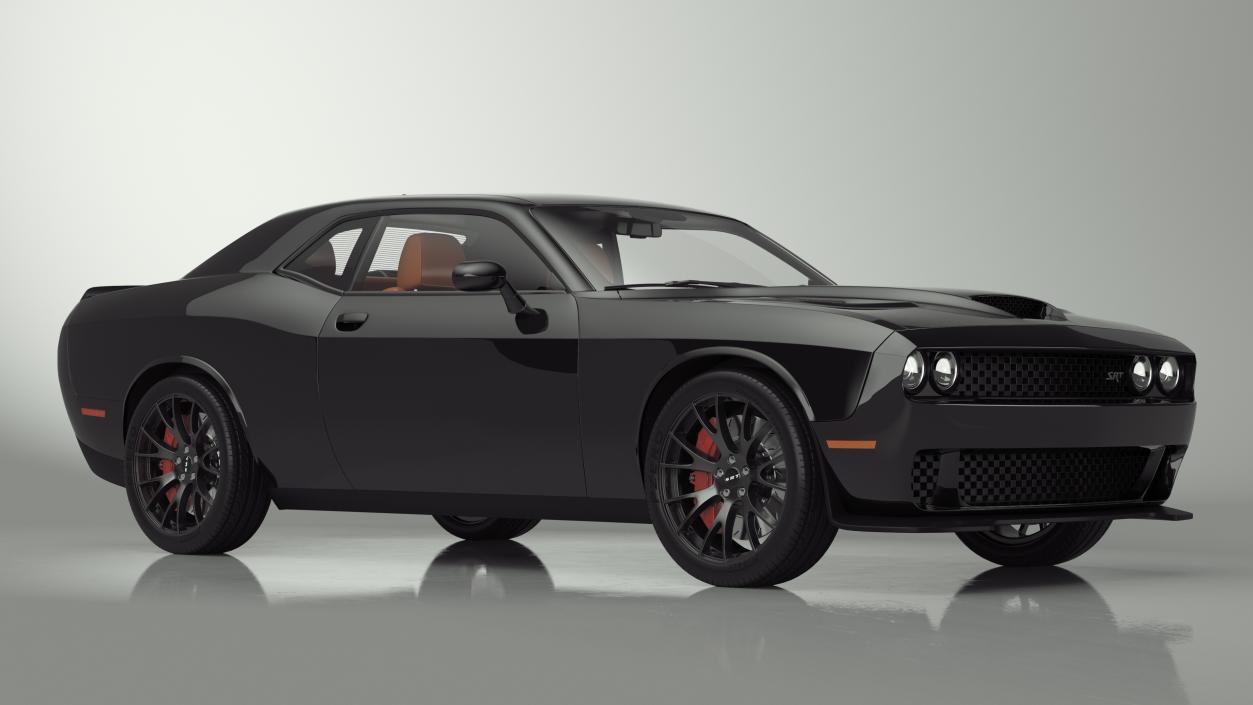 3D Dodge Challenger SRT Simple Interior