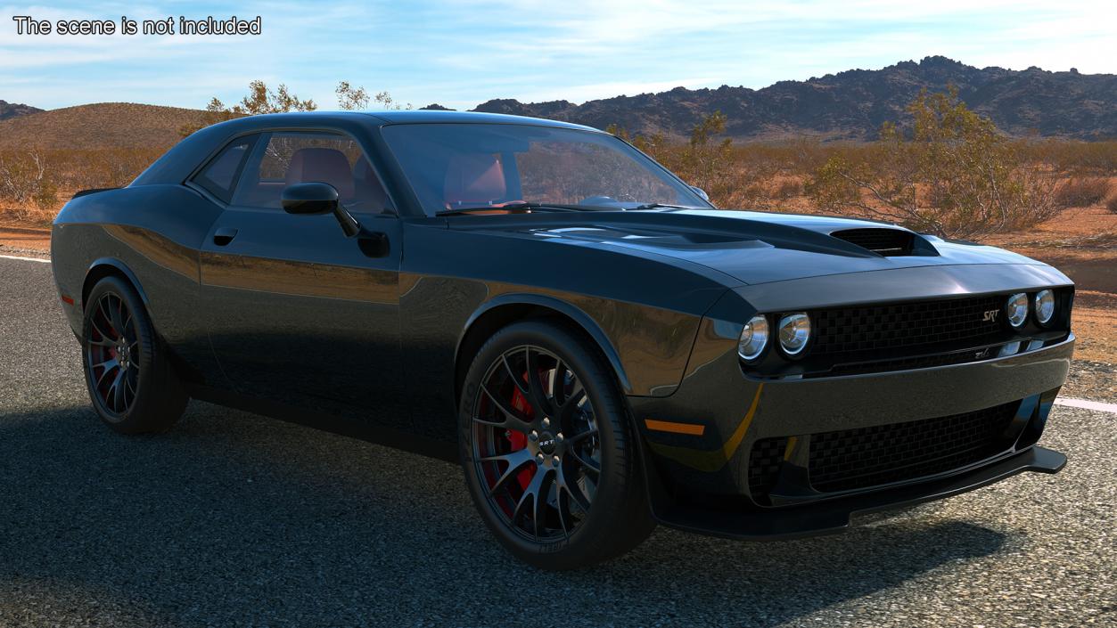 3D Dodge Challenger SRT Simple Interior