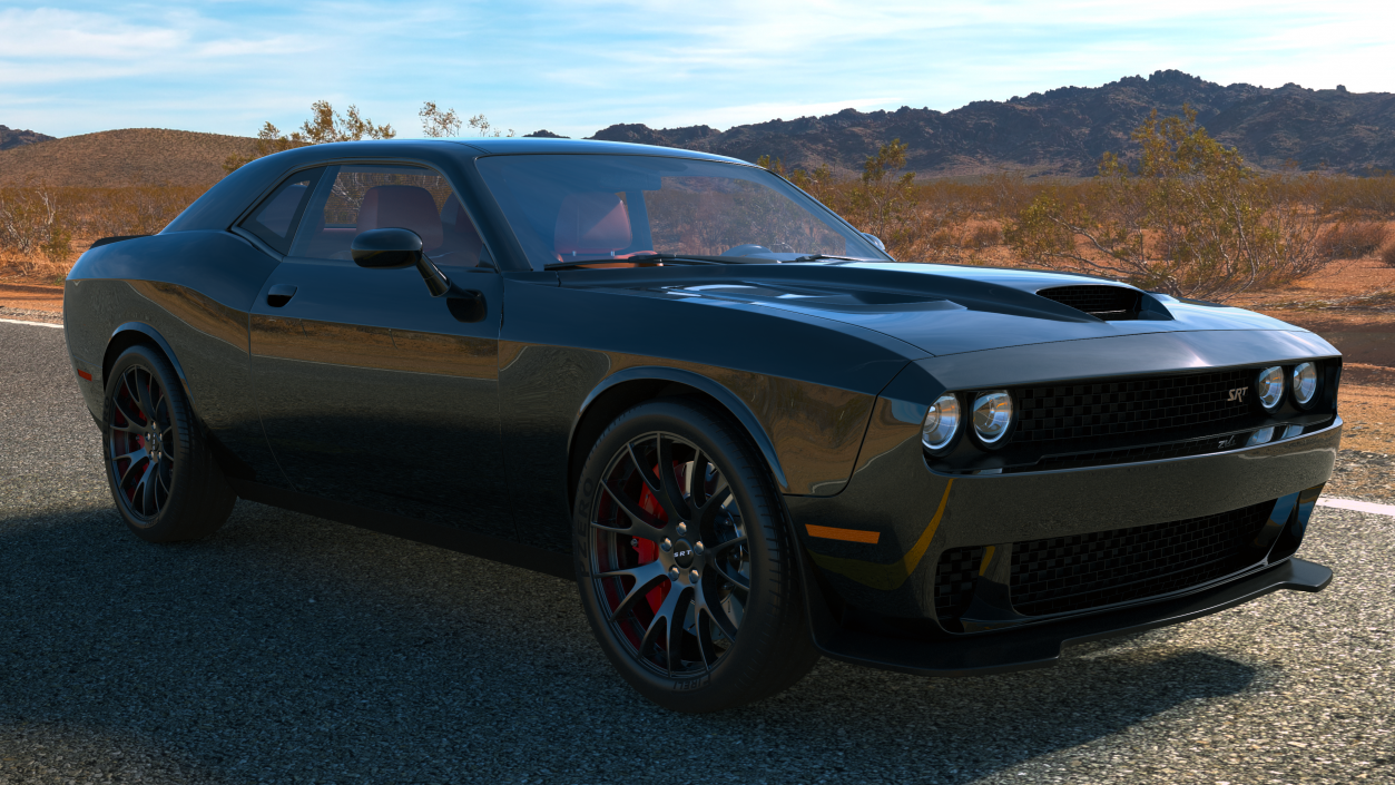 3D Dodge Challenger SRT Simple Interior