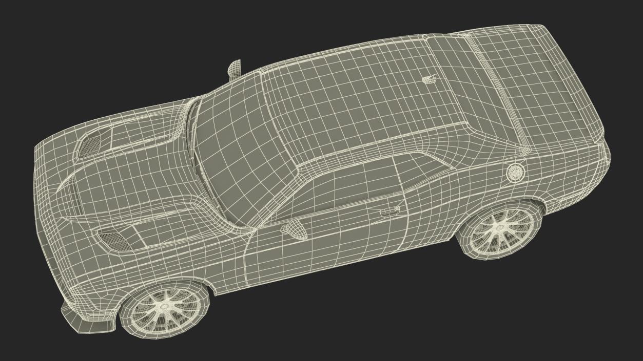 3D Dodge Challenger SRT Simple Interior