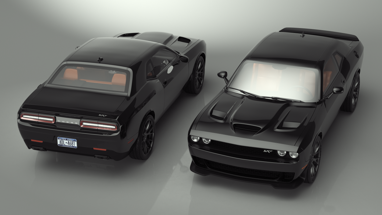 3D Dodge Challenger SRT Simple Interior