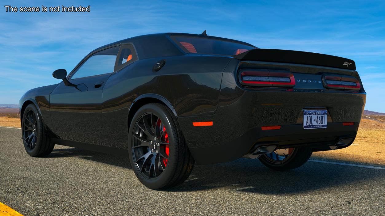 3D Dodge Challenger SRT Simple Interior