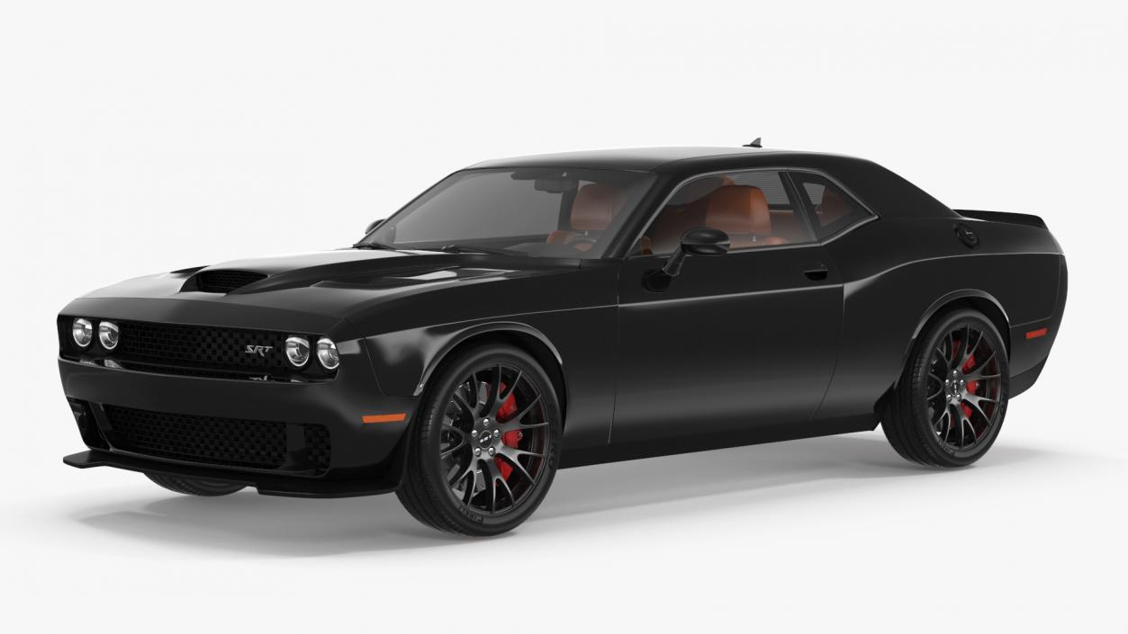 3D Dodge Challenger SRT Simple Interior