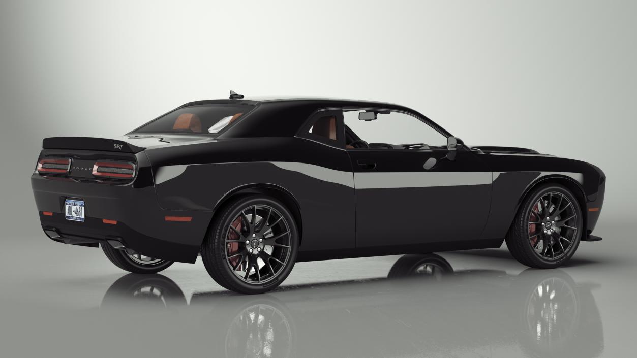 3D Dodge Challenger SRT Simple Interior