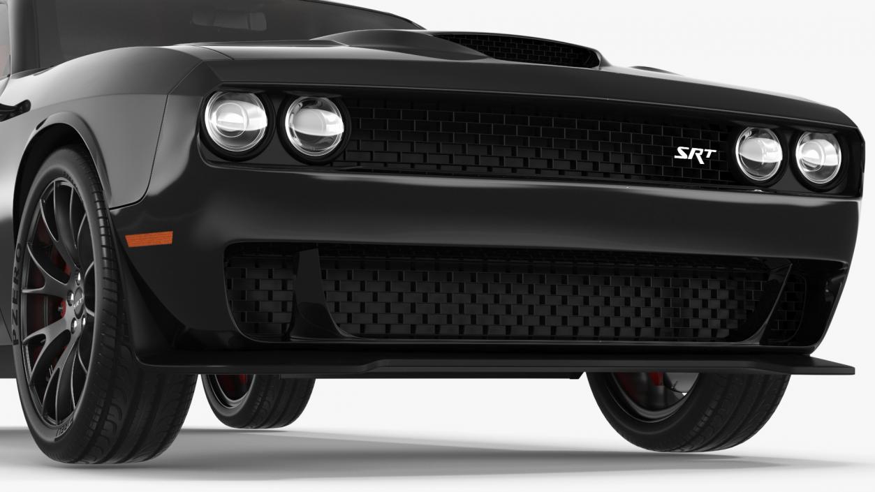 3D Dodge Challenger SRT Simple Interior