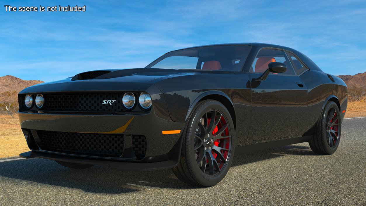 3D Dodge Challenger SRT Simple Interior