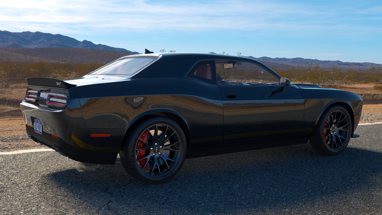 3D Dodge Challenger SRT Simple Interior