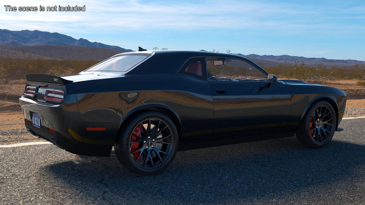 3D Dodge Challenger SRT Simple Interior