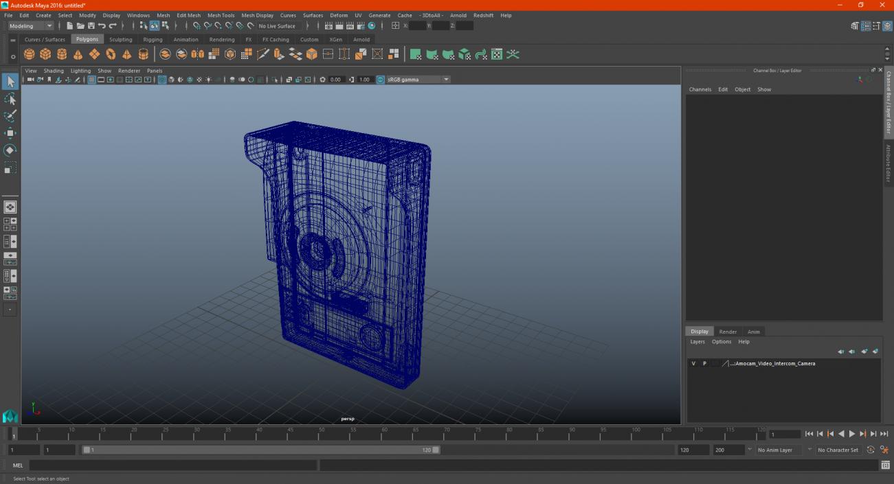 3D Amocam Video Intercom Camera model