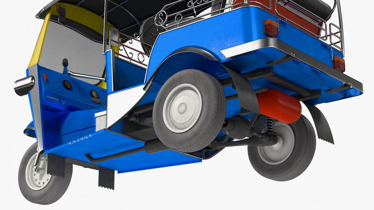 Tuk Tuk Taxi Rigged 3D model