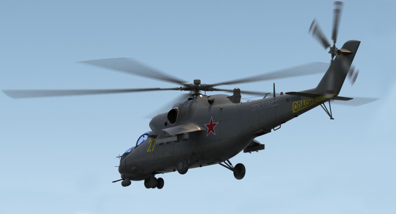 3D model Russian Helicopter Mi-35M Hind