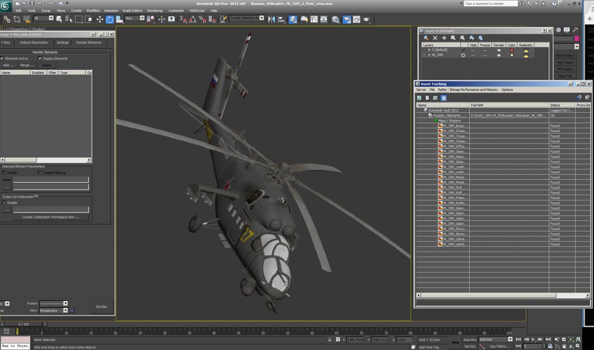 3D model Russian Helicopter Mi-35M Hind