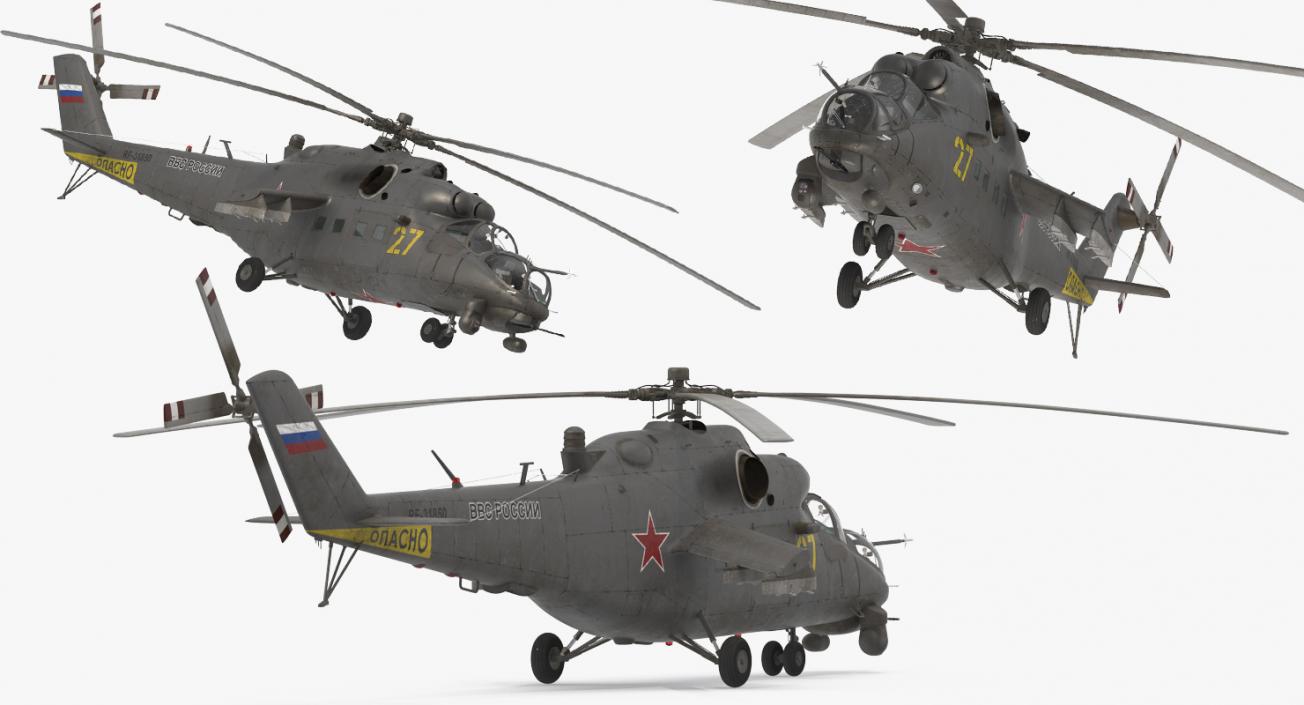 3D model Russian Helicopter Mi-35M Hind