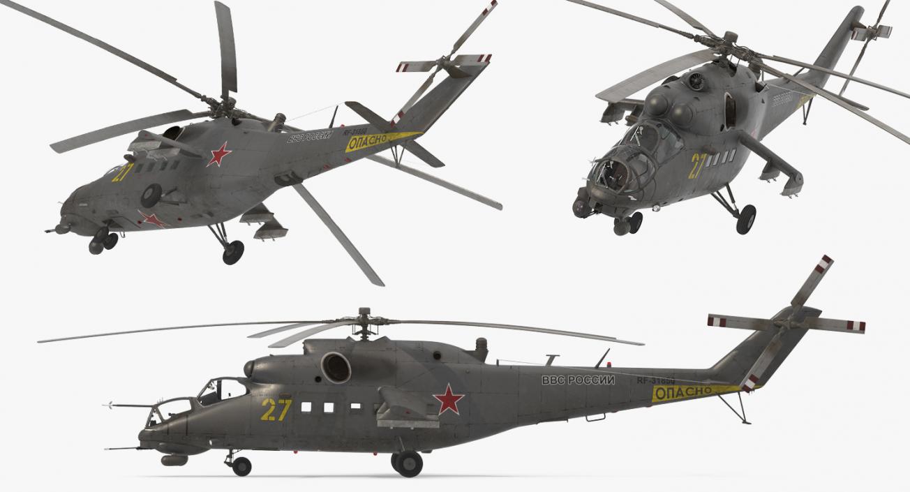 3D model Russian Helicopter Mi-35M Hind