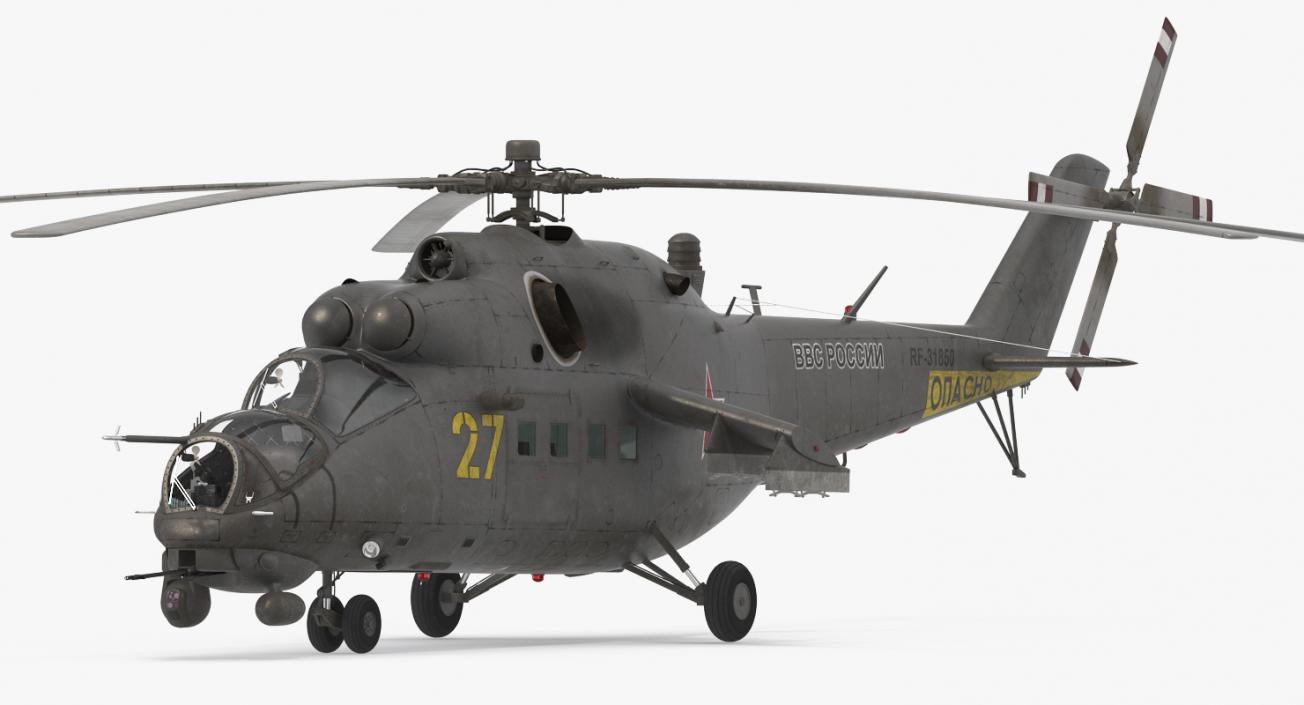 3D model Russian Helicopter Mi-35M Hind