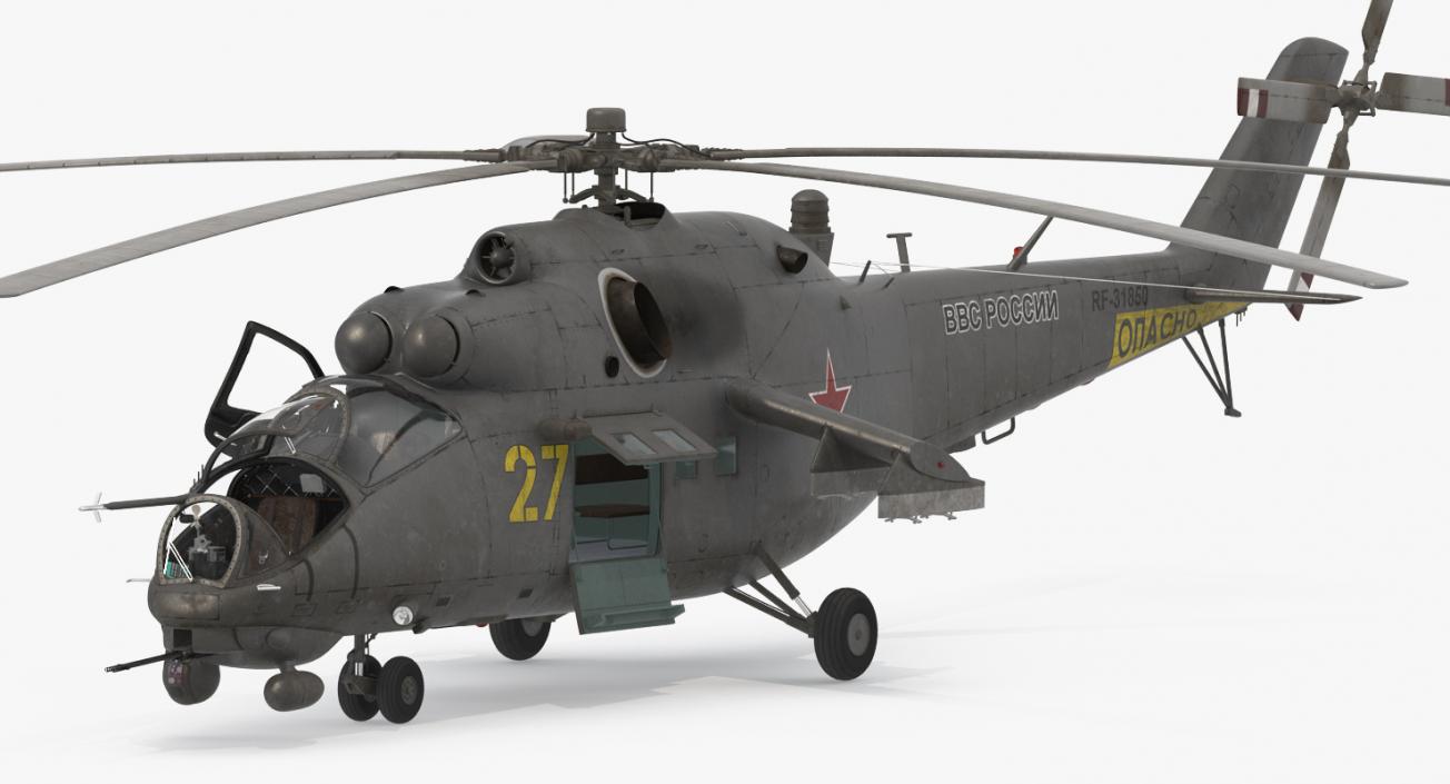 3D model Russian Helicopter Mi-35M Hind