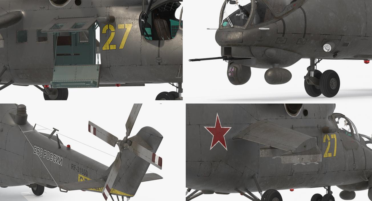 3D model Russian Helicopter Mi-35M Hind