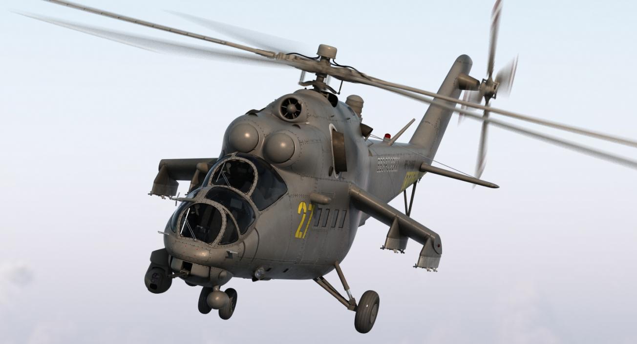 3D model Russian Helicopter Mi-35M Hind