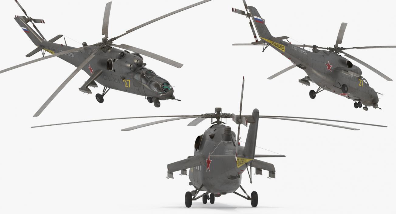 3D model Russian Helicopter Mi-35M Hind