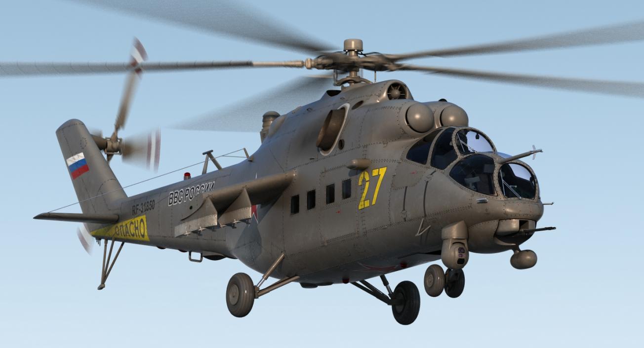 3D model Russian Helicopter Mi-35M Hind