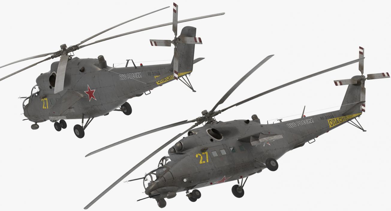 3D model Russian Helicopter Mi-35M Hind