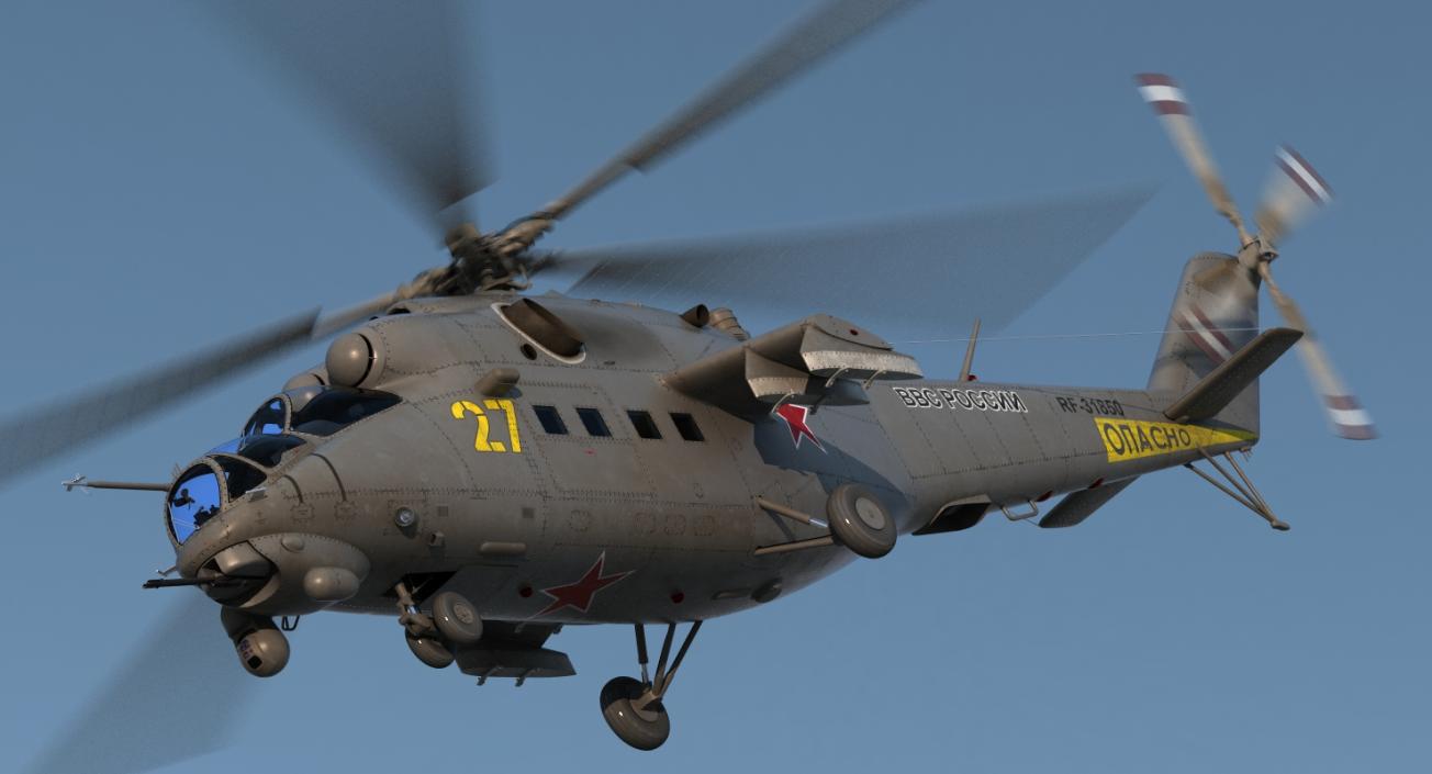 3D model Russian Helicopter Mi-35M Hind