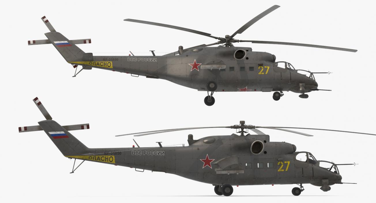 3D model Russian Helicopter Mi-35M Hind